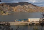 CSXT 3033 Leads M567 at Iona Island